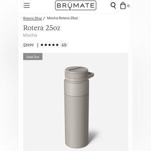 New- BrüMate Rotera 25 oz- mocha